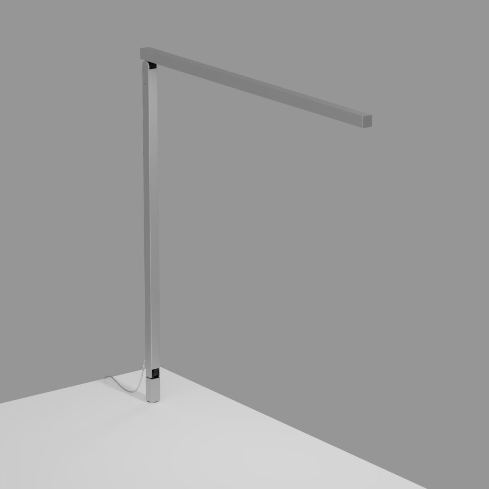 Koncept Lighting ZBD1000-D-SIL-THR Z-Bar Solo LED Desk Lamp Gen 4 with through-table mount (Daylight; Silver)